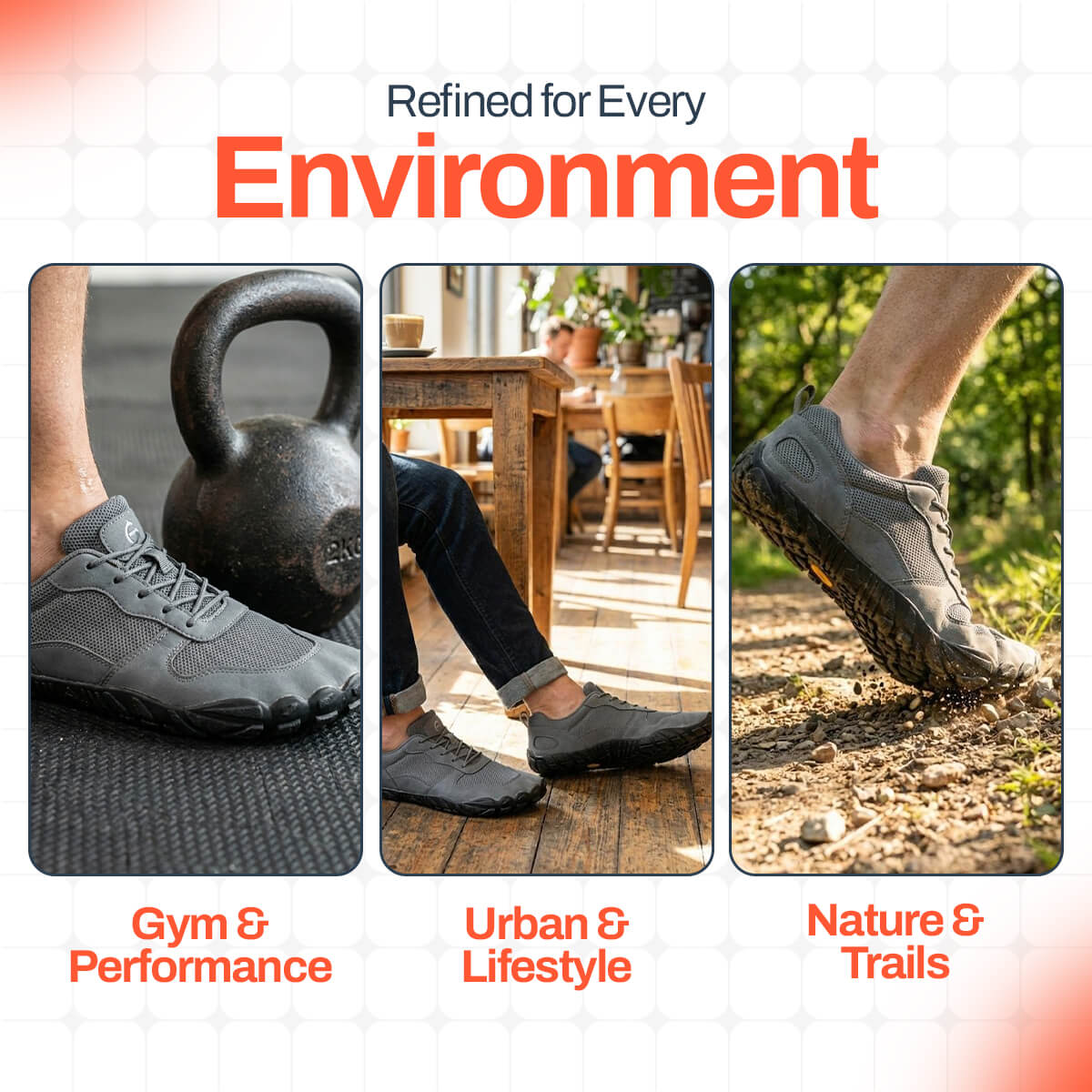 Barefoot Shoes — Wide Toe Box | Zero Drop | 4mm Sole